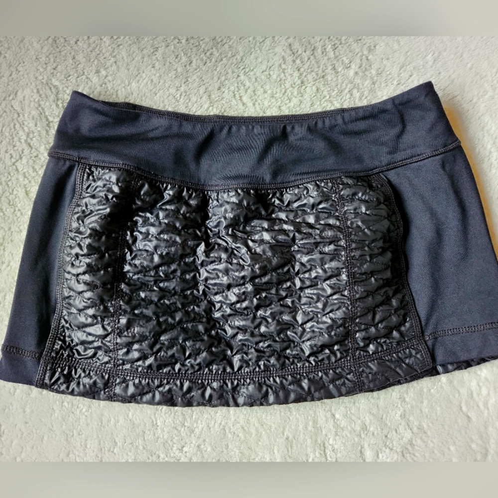 Zella Quilted Black Mini Skirt Size Medium